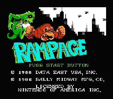 Rampage (USA) screen shot title